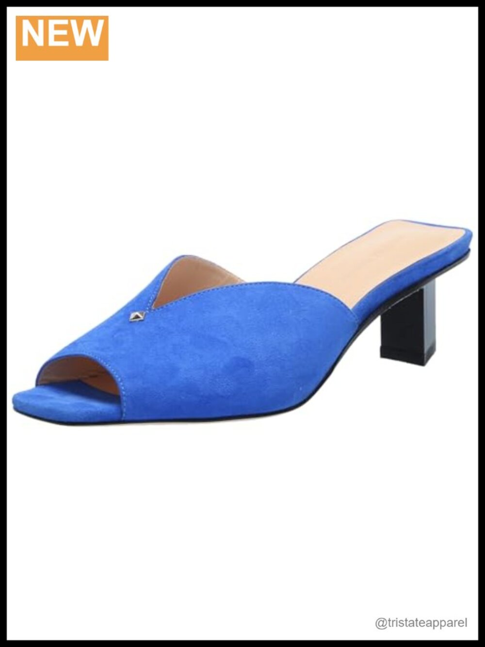 Tiannia Barnes Tiffany Mule Block Heel Pull-On Leather Women's Heels